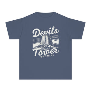 Devils Tower Wyoming Comfort Colors Youth Kids T-Shirt