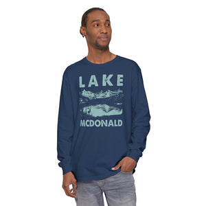 Lake McDonald Glacier National Park Montana Comfort Colors Unisex Long Sleeve T-Shirt