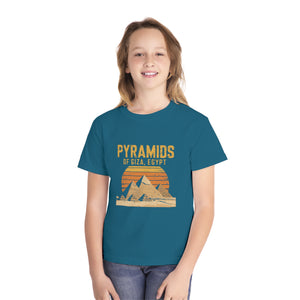 Pyramids of Giza Egypt Comfort Colors Youth Kids T-Shirt