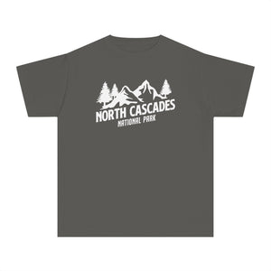 North Cascades National Park Washington Comfort Colors Youth Kids T-Shirt
