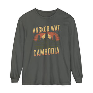 Angkor Wat Cambodia Comfort Colors Unisex Long Sleeve T-Shirt