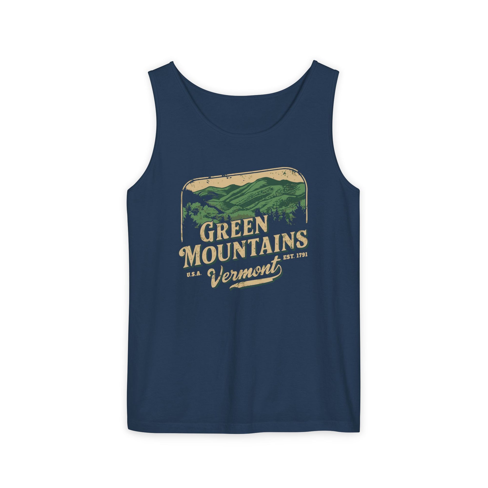 Green Mountains Vermont Comfort Colors Tank Top