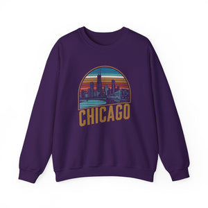 Chicago Skyline Illinois Gildan Unisex Crewneck Sweatshirt