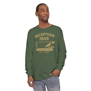 Deception Pass Washington Comfort Colors Unisex Long Sleeve T-Shirt