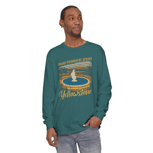 Grand Prismatic Spring Yellowstone Comfort Colors Unisex Long Sleeve T-Shirt