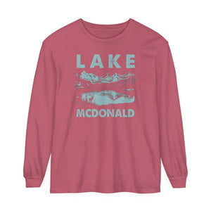 Lake McDonald Glacier National Park Montana Comfort Colors Unisex Long Sleeve T-Shirt