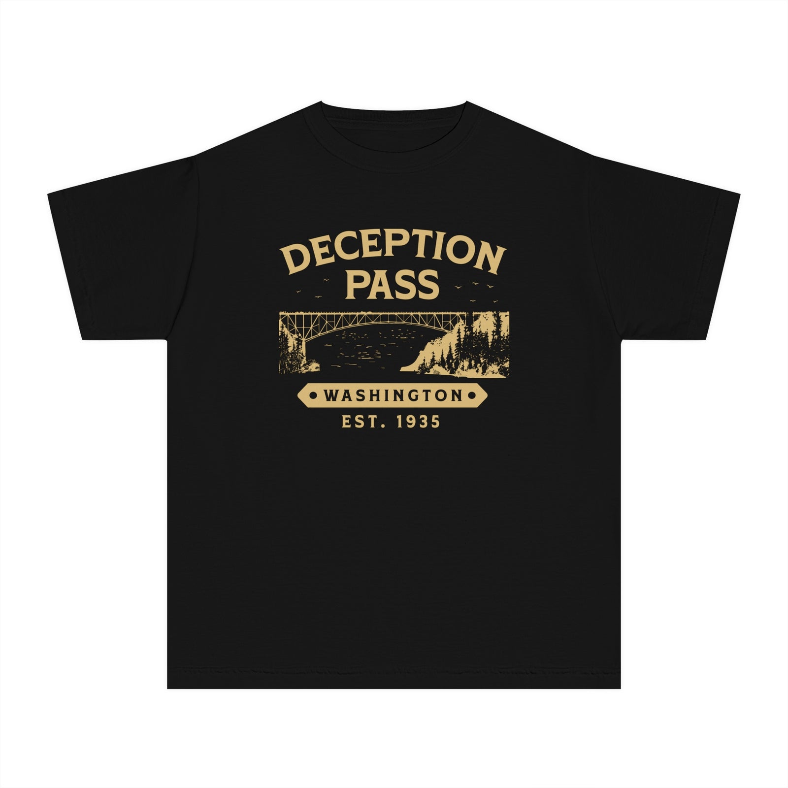 Deception Pass Washington Comfort Colors Youth Kids T-Shirt
