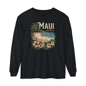 Maui Hawaii Comfort Colors Unisex Long Sleeve T-Shirt