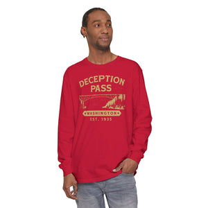 Deception Pass Washington Comfort Colors Unisex Long Sleeve T-Shirt