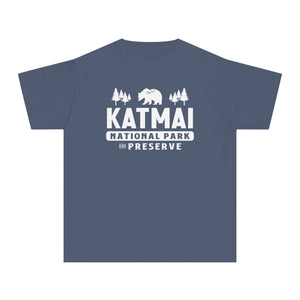 Katmai National Park Alaska Comfort Colors Youth Kids T-Shirt
