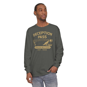 Deception Pass Washington Comfort Colors Unisex Long Sleeve T-Shirt