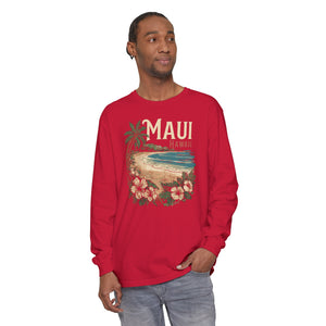 Maui Hawaii Comfort Colors Unisex Long Sleeve T-Shirt