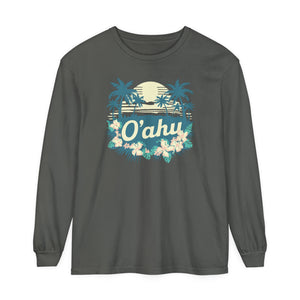 Oahu Hawaii Comfort Colors Unisex Long Sleeve T-Shirt