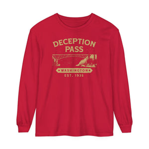 Deception Pass Washington Comfort Colors Unisex Long Sleeve T-Shirt