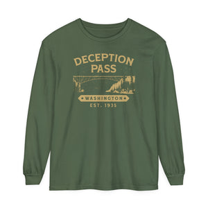 Deception Pass Washington Comfort Colors Unisex Long Sleeve T-Shirt
