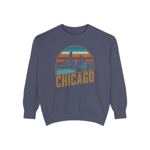Chicago Skyline Illinois Comfort Colors Unisex Sweatshirt