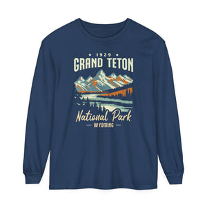 Grand Teton National Park Wyoming Comfort Colors Unisex Long Sleeve T-Shirt
