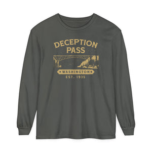 Deception Pass Washington Comfort Colors Unisex Long Sleeve T-Shirt