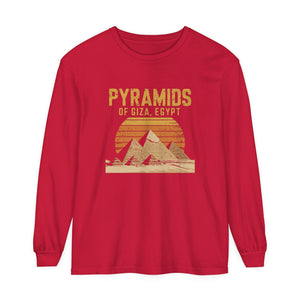 Pyramids of Giza Egypt Comfort Colors Unisex Long Sleeve T-Shirt
