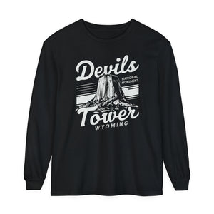Devils Tower Wyoming Comfort Colors Unisex Long Sleeve T-Shirt