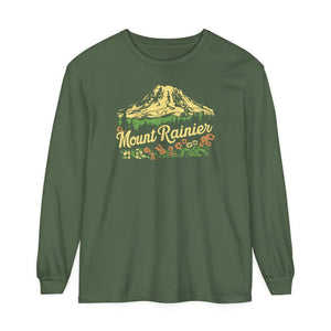 Mount Rainier Washington Comfort Colors Unisex Long Sleeve T-Shirt