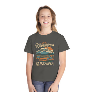 Mount Kilimanjaro Tanzania Comfort Colors Youth Kids T-Shirt