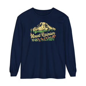 Mount Rainier Washington Comfort Colors Unisex Long Sleeve T-Shirt