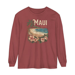 Maui Hawaii Comfort Colors Unisex Long Sleeve T-Shirt