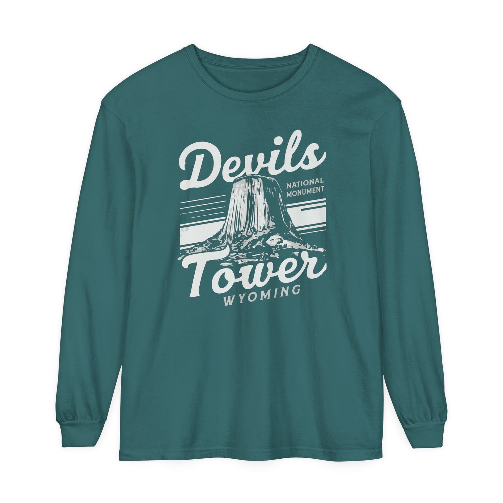 Devils Tower Wyoming Comfort Colors Unisex Long Sleeve T-Shirt