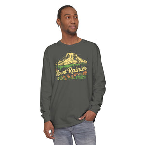 Mount Rainier Washington Comfort Colors Unisex Long Sleeve T-Shirt