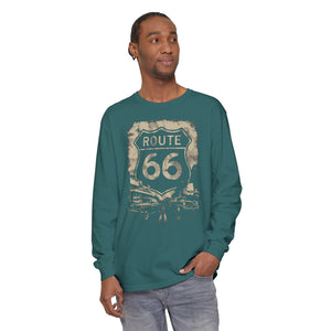 Route 66 USA Comfort Colors Unisex Long Sleeve T-Shirt