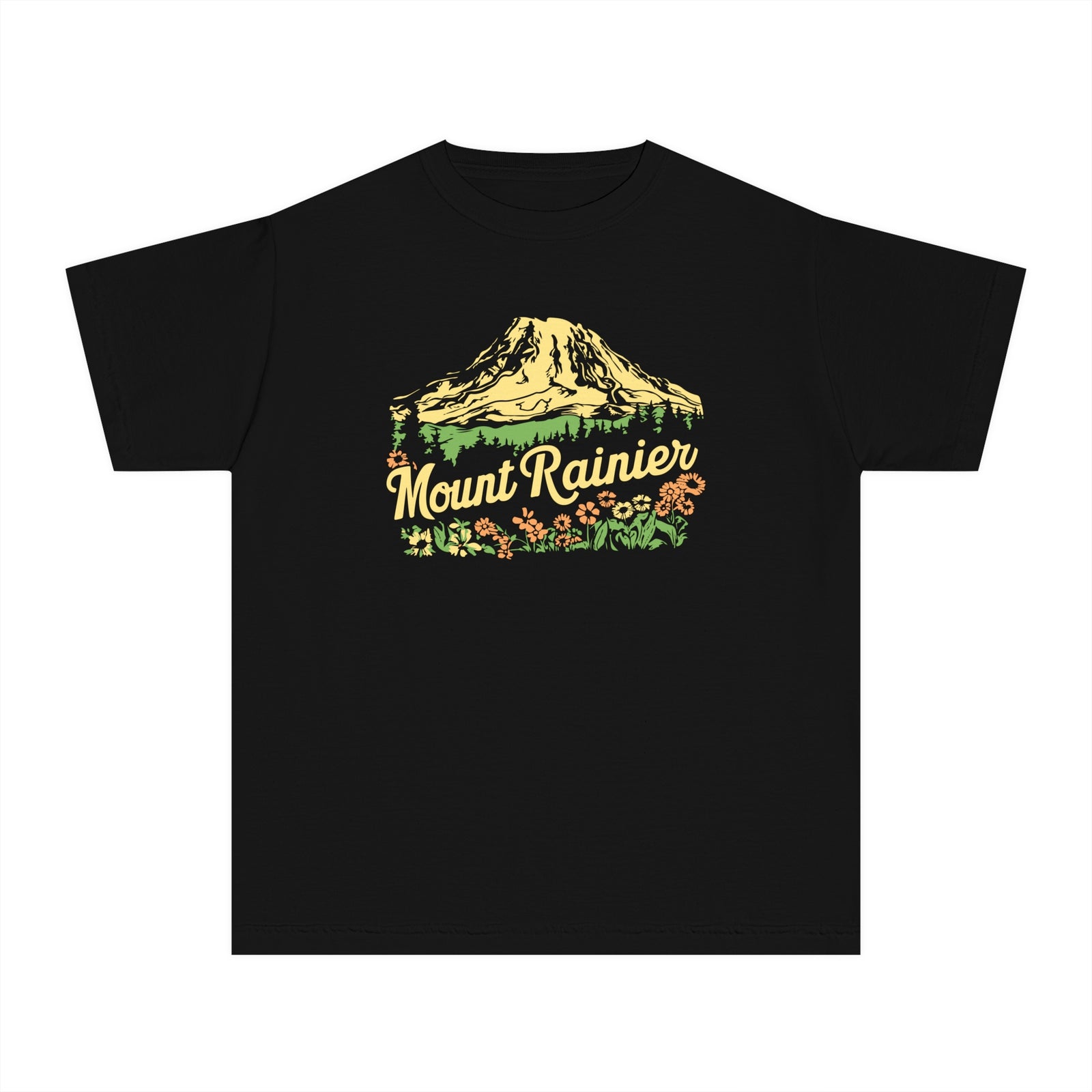 Mount Rainier Washington Comfort Colors Youth Kids T-Shirt