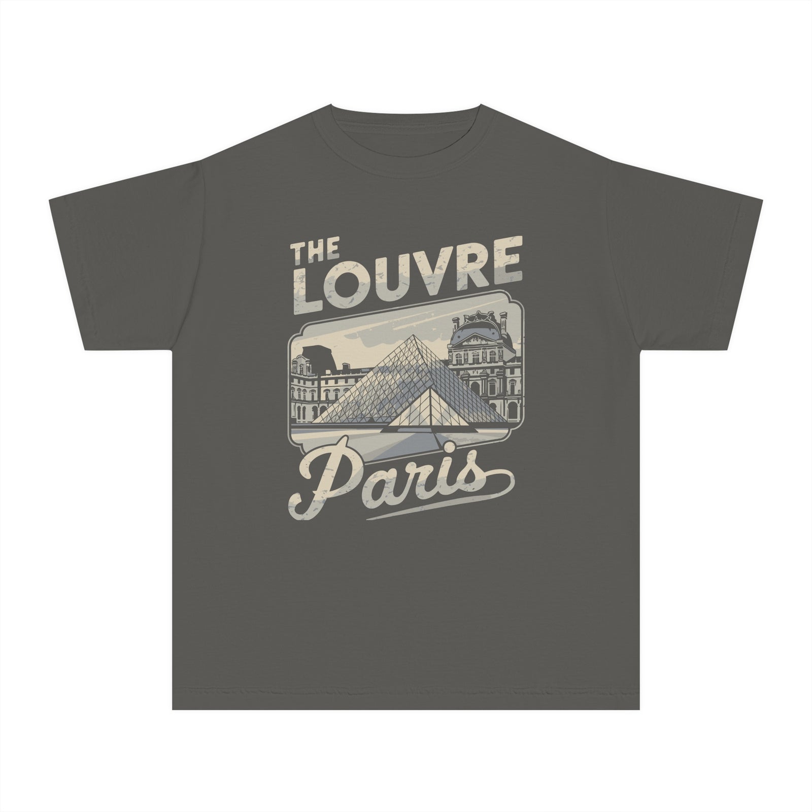 The Louvre Paris France Comfort Colors Youth Kids T-Shirt