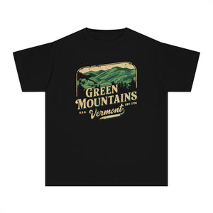 Green Mountains Vermont Comfort Colors Youth Kids T-Shirt