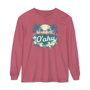 Oahu Hawaii Comfort Colors Unisex Long Sleeve T-Shirt