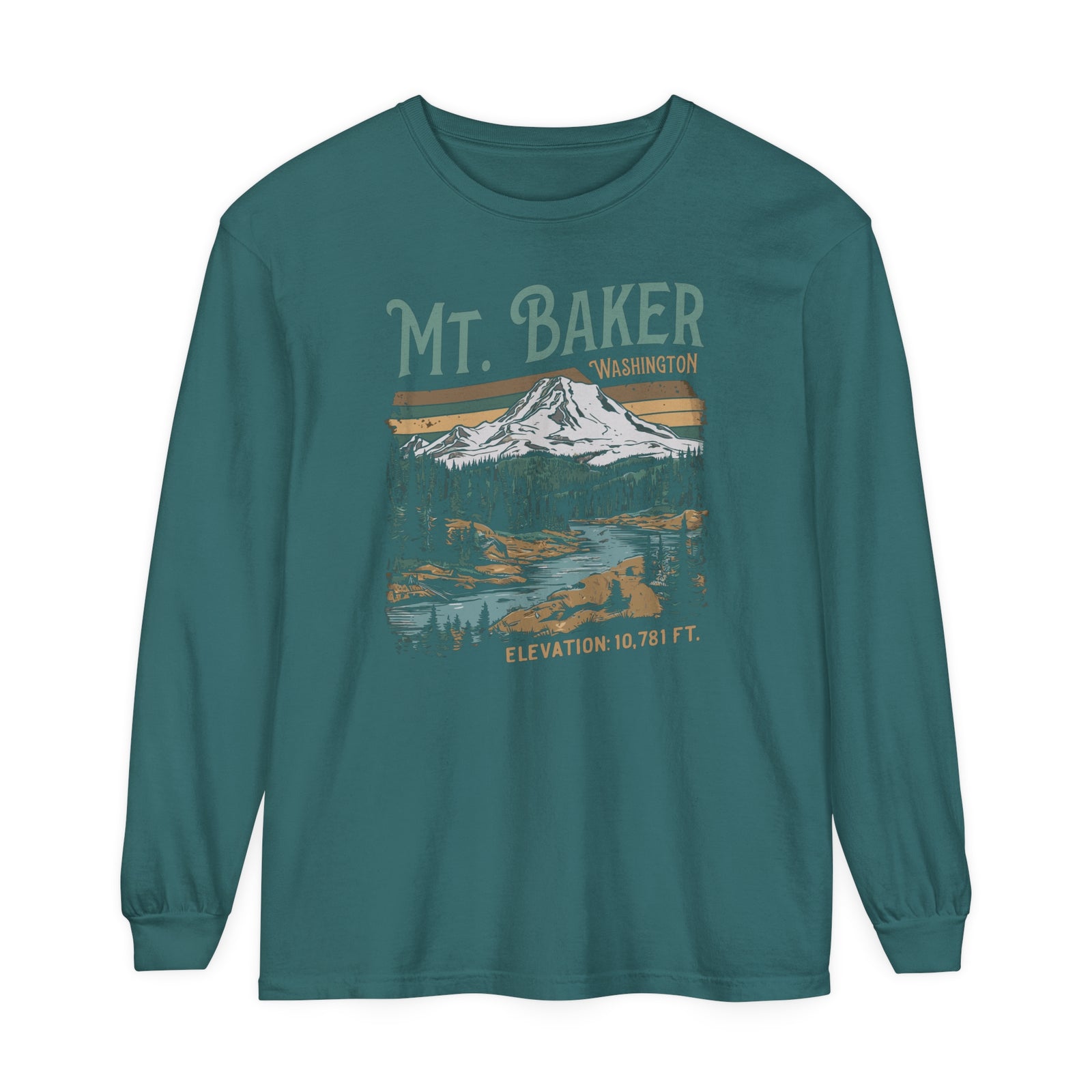 Mount Baker Washington Comfort Colors Unisex Long Sleeve T-Shirt