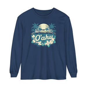 Oahu Hawaii Comfort Colors Unisex Long Sleeve T-Shirt