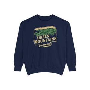 Green Mountains Vermont Comfort Colors Unisex Sweatshirt