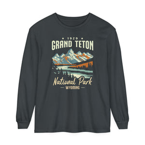 Grand Teton National Park Wyoming Comfort Colors Unisex Long Sleeve T-Shirt