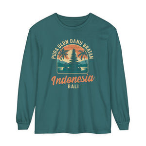 Pura Ulun Danu Bratan Bali Comfort Colors Unisex Long Sleeve T-Shirt