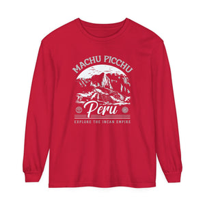 Machu Picchu Peru Comfort Colors Unisex Long Sleeve T-Shirt