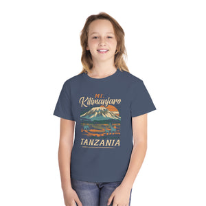Mount Kilimanjaro Tanzania Comfort Colors Youth Kids T-Shirt