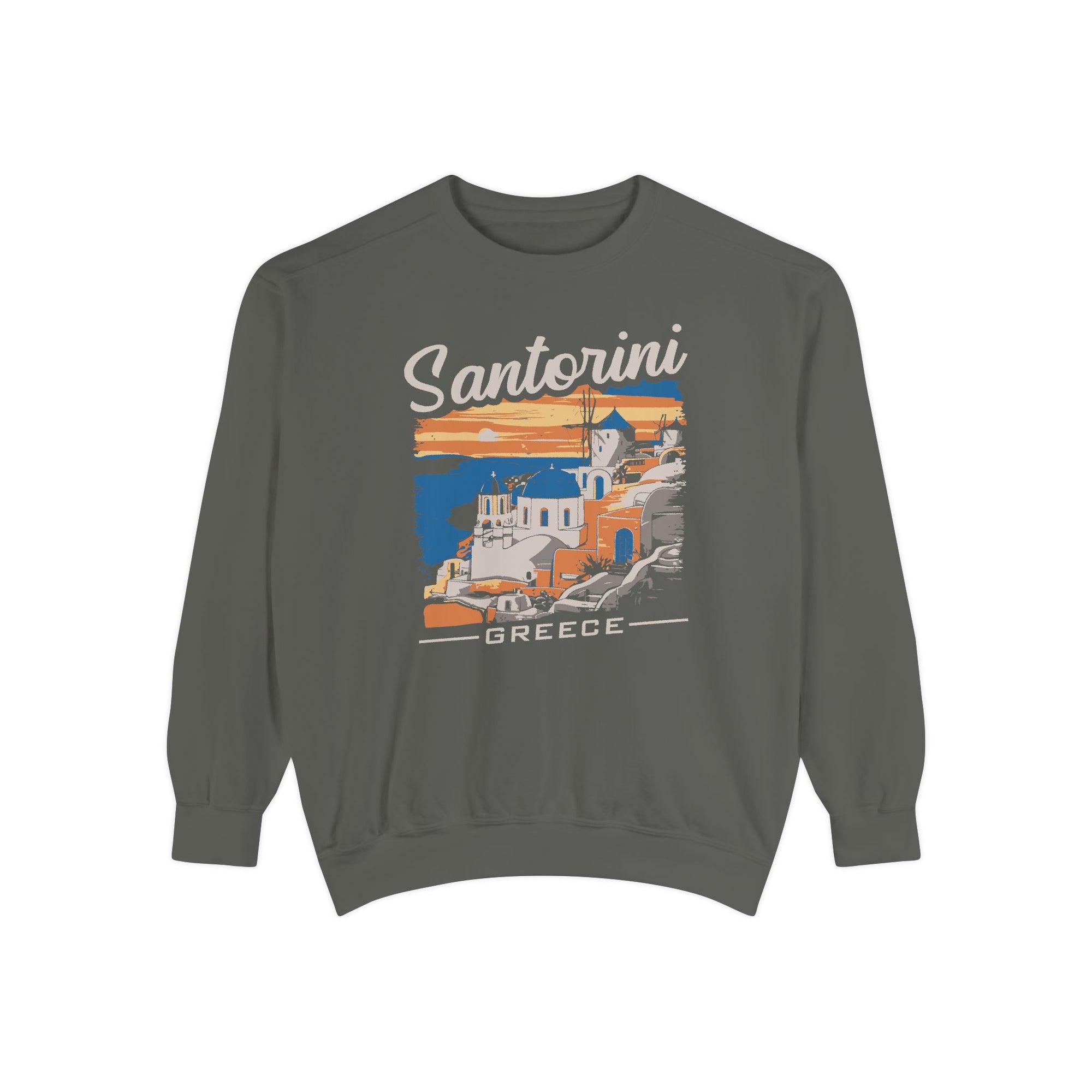 Santorini Greece Comfort Colors Unisex Sweatshirt