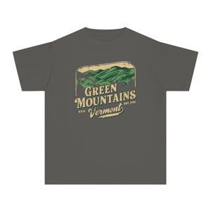 Green Mountains Vermont Comfort Colors Youth Kids T-Shirt