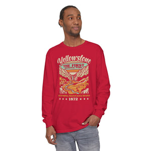 Yellowstone National Park Wyoming Montana Idaho Comfort Colors Unisex Long Sleeve T-Shirt