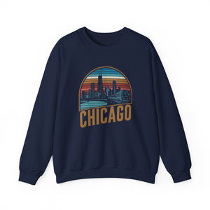 Chicago Skyline Illinois Gildan Unisex Crewneck Sweatshirt
