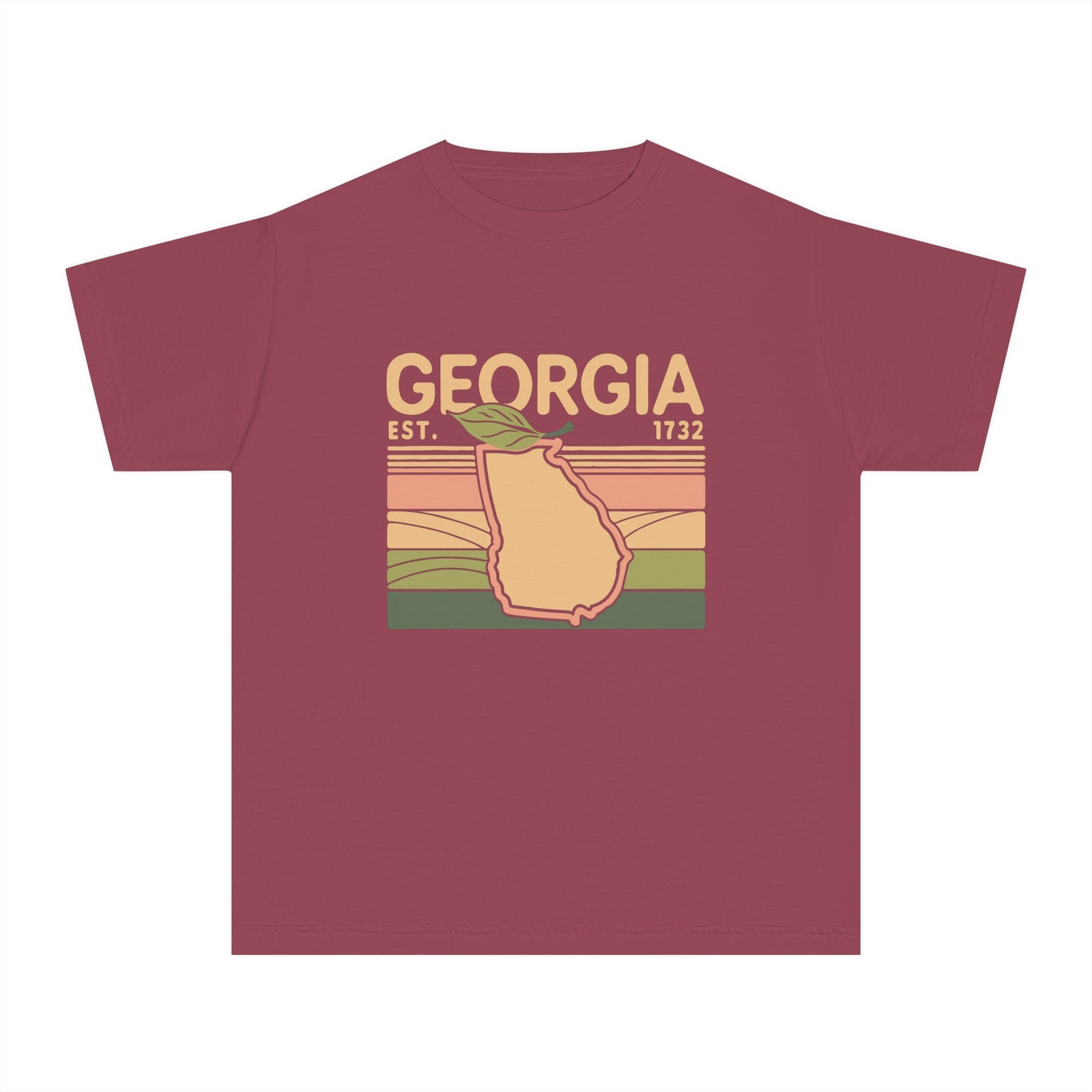 Georgia Peach Comfort Colors Youth Kids T-Shirt
