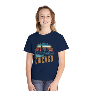 Chicago Skyline Illinois Comfort Colors Youth Kids T-Shirt