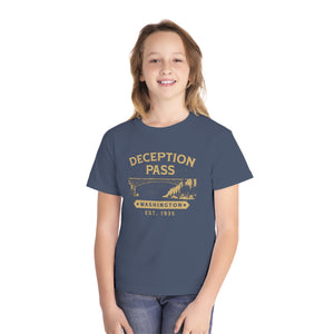 Deception Pass Washington Comfort Colors Youth Kids T-Shirt