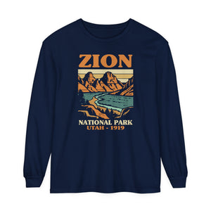 Zion National Park Utah Comfort Colors Unisex Long Sleeve T-Shirt